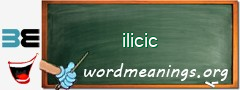 WordMeaning blackboard for ilicic